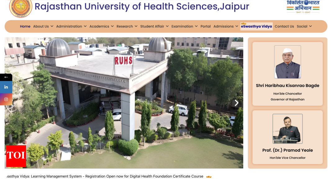 RUHS CUET round 2 counselling schedule 2025 out at ruhsraj.org: Check important dates and other details here